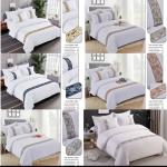 6-piece Duvet with 2 pillowcases, 2 cushion covers, 1 Bedsheet and 1 Quilt