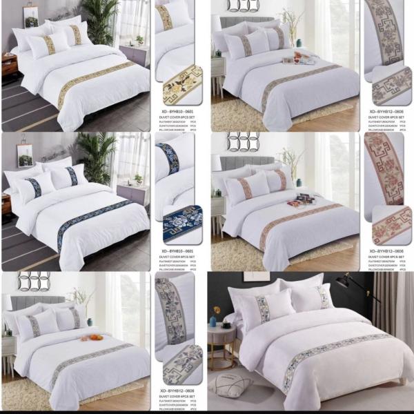 6-piece Duvet with 2 pillowcases, 2 cushion covers, 1 Bedsheet and 1 Quilt