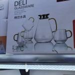 Deli Glass Set with 1.8ltr jug and 4 cup glasses